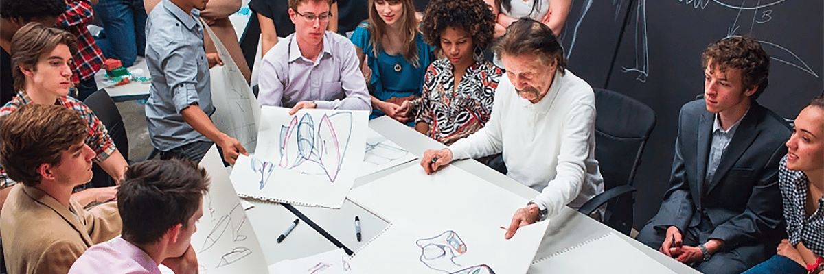Luigi Colani teaching students at SCAD