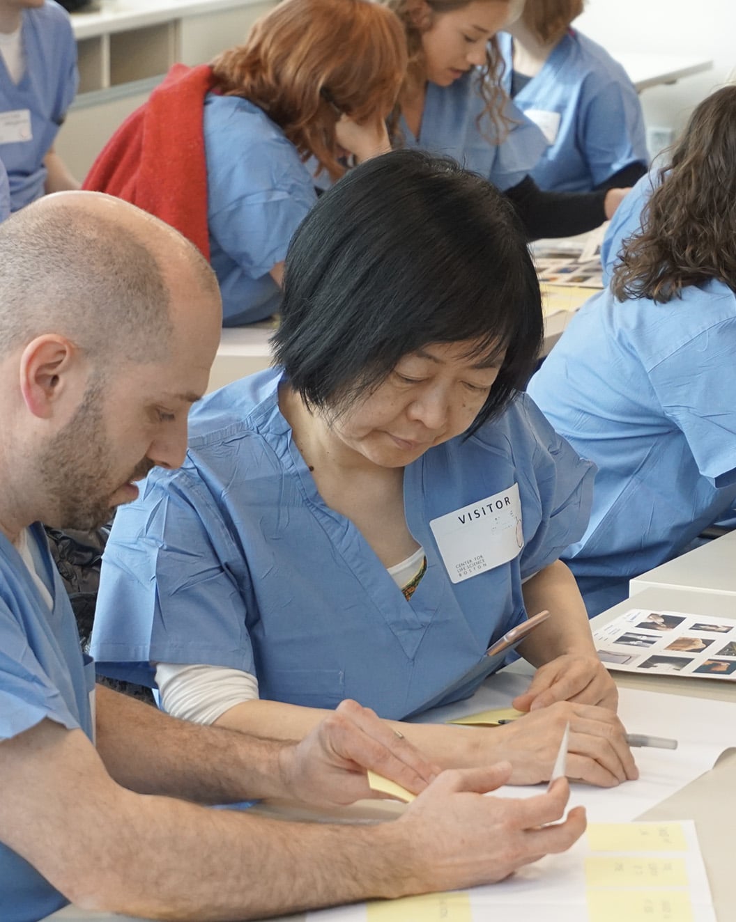 Designers collaborating during a medical design workshop