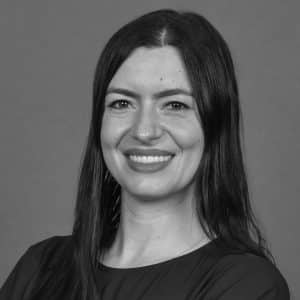 BW Headshot of Denisse Bronsoiler
